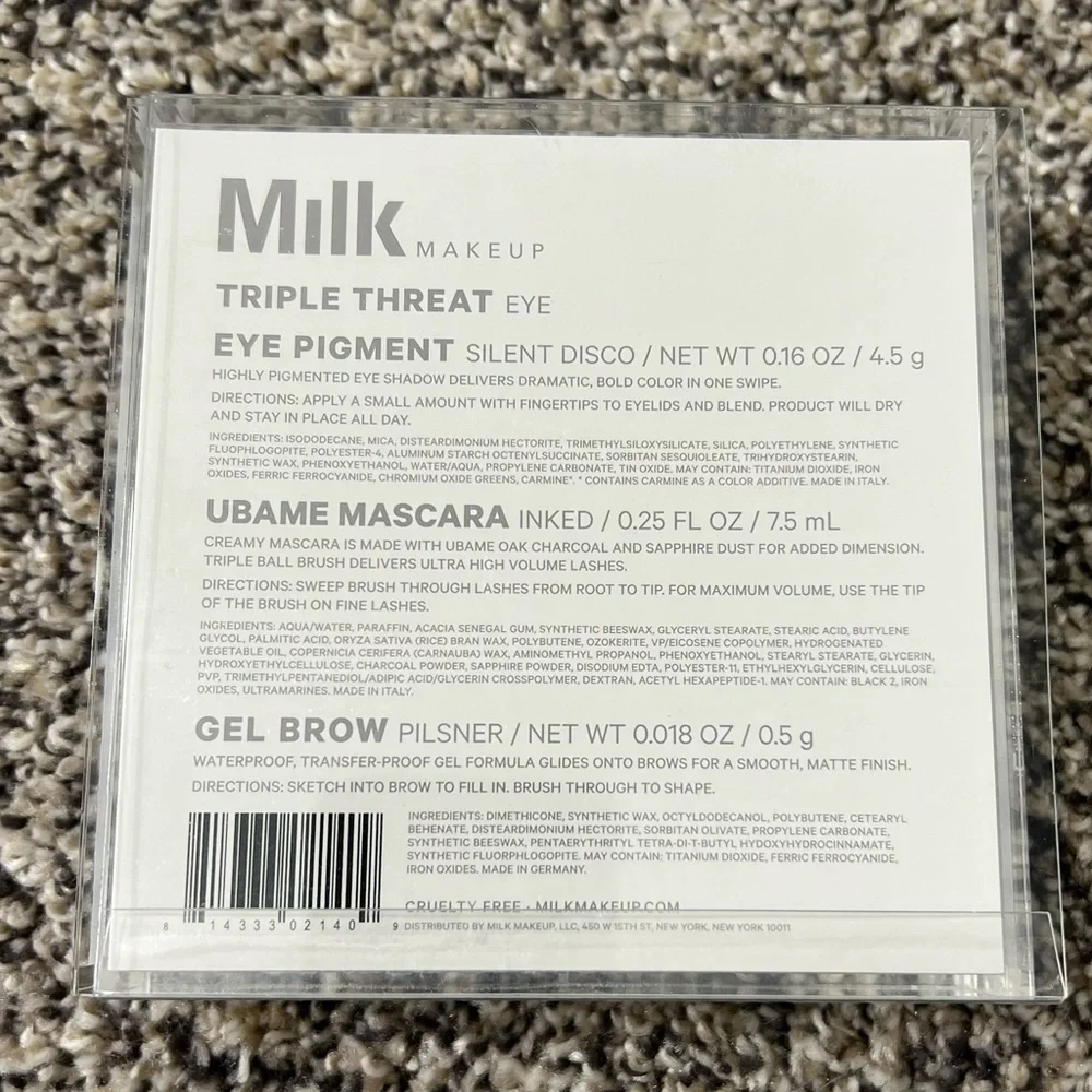 NEW MILK MAKEUP Triple Eye Set Eyebrow Mascara Pigment Set